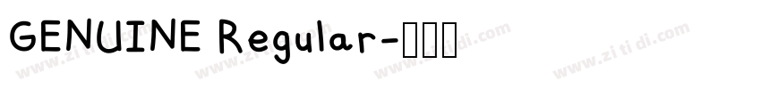 GENUINE Regular字体转换